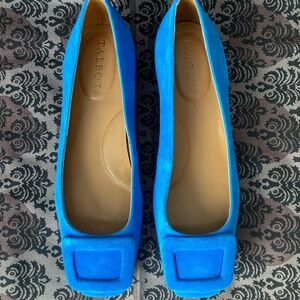 Electric blue suede flats from Talbots, Size 6M